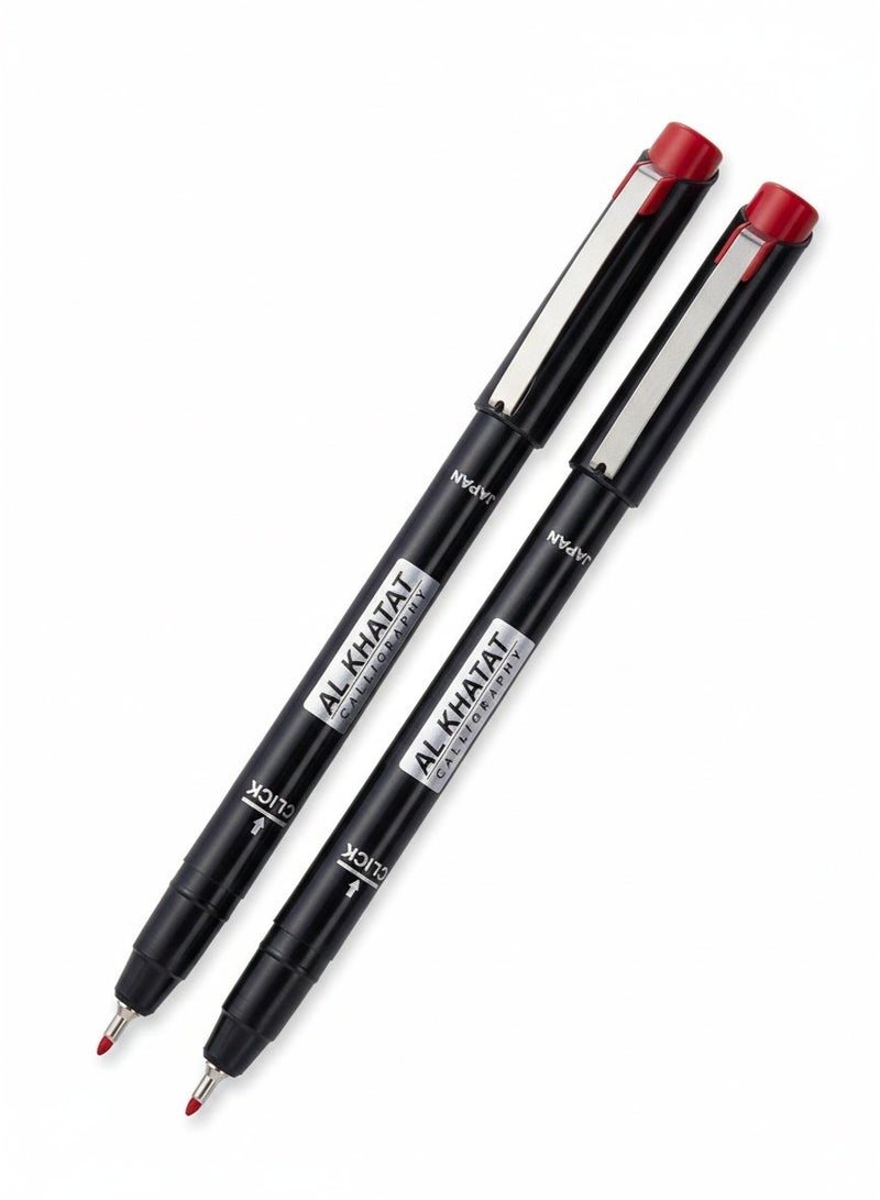 Al Khatat Calligraphy Pen, 2 mm Line Width, Red - - Image 1